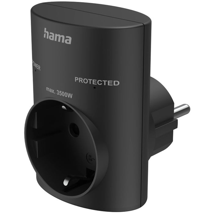 CONTACT WITH BUILT-IN PROTECTION FOR PROTECTING ELECTRICAL APPLIANCES HAMA BLACK