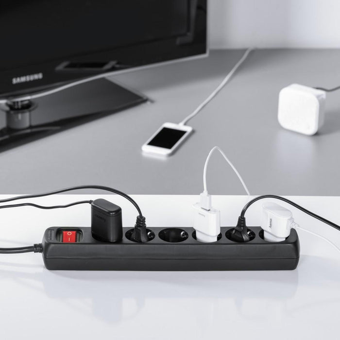 Power strip with 6 sockets HAMA, 5m, 137266