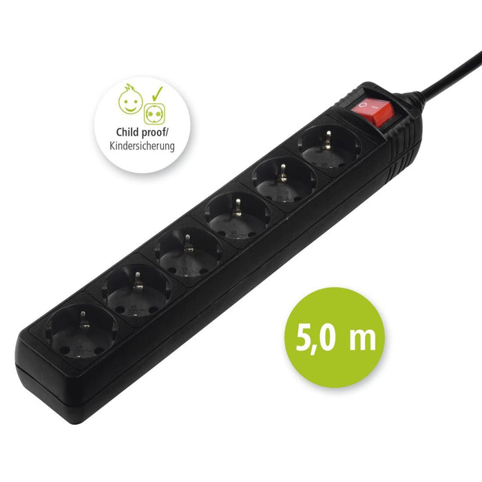 Power strip with 6 sockets HAMA, 5m, 137266
