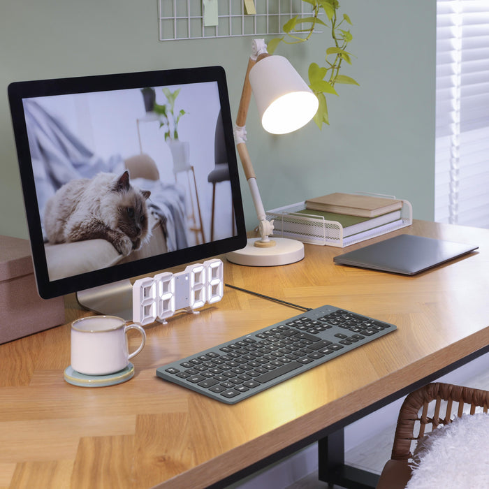 HAMA Wired Keyboard "CK-400", X-structure, USB-A, USB-C, AI button, illuminated