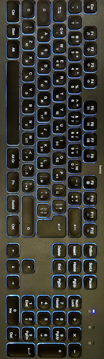 HAMA Wired Keyboard "CK-400", X-structure, USB-A, USB-C, AI button, illuminated