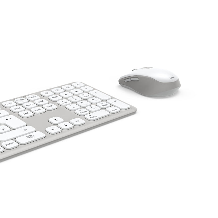 HAMA WKM-550 Wireless Keyboard and Mouse Set, White, 173066