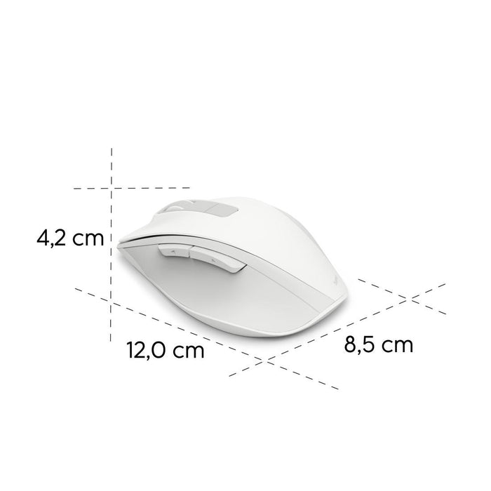 HAMA Wireless optical mouse WM-500 Recharge, white, 6 buttons, 800/1200/1600 dpi, silent