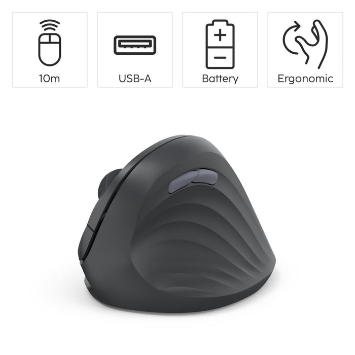 HAMA Wireless Ergonomic Mouse "EWM-500R", optical, 7 buttons, black