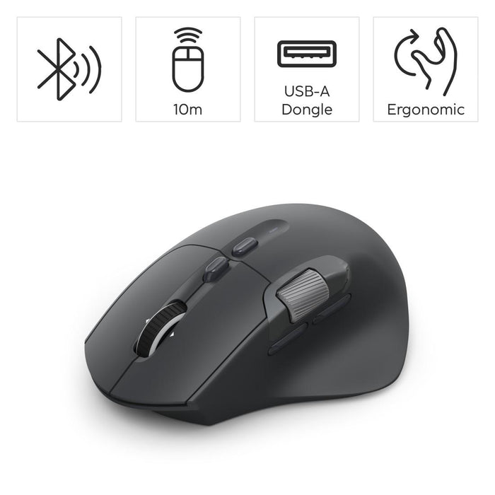HAMA Mouse "WM-900" multifunctional, ergonomic, Bluetooth, battery, RGB, black