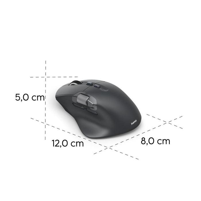 HAMA Mouse "WM-900" multifunctional, ergonomic, Bluetooth, battery, RGB, black