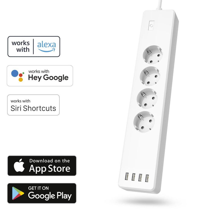 Smart power strip 4 sockets, HAMA-176574