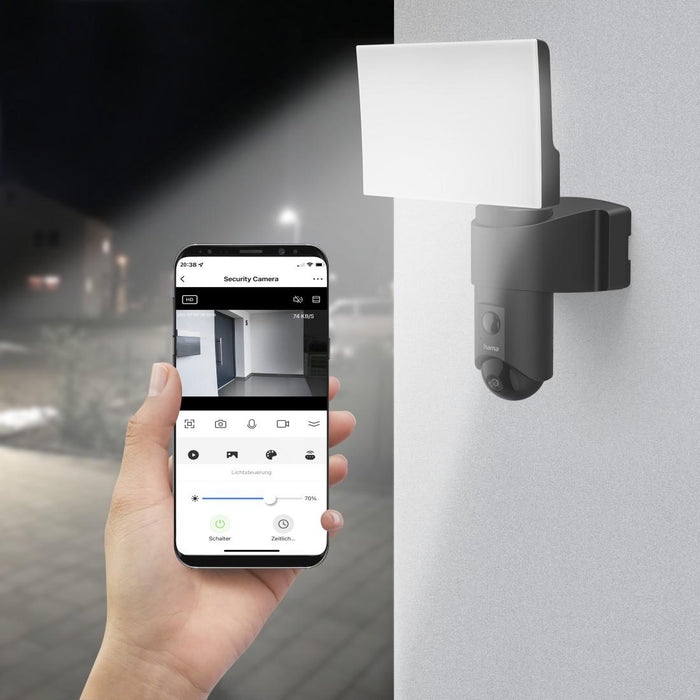 HAMA Surveillance Camera, Outdoor, Lighting, Motion Sensor, WLAN