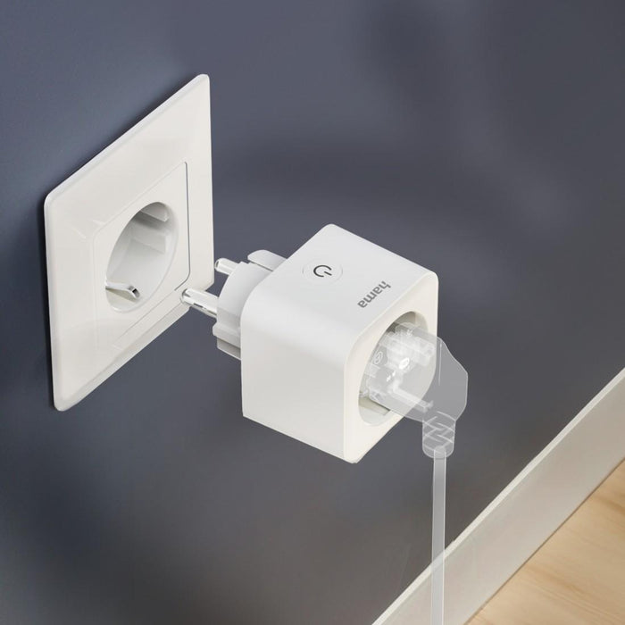HAMA Smart mini WiFi socket 3680W, 16A with app for measuring energy consumption