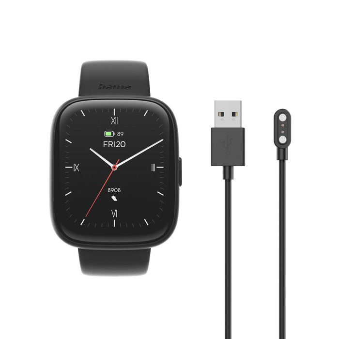 HAMA Smartwatch "4000", call function, sleep analysis, waterproof, 46 mm, black