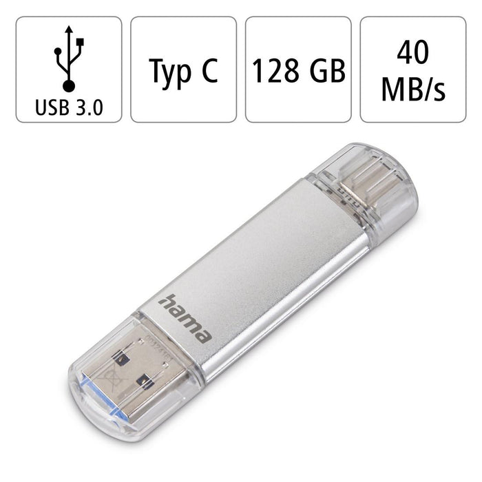 Flash memory "C-Laeta", USB-C USB 3.1/3.0, 128 GB, HAMA-181073