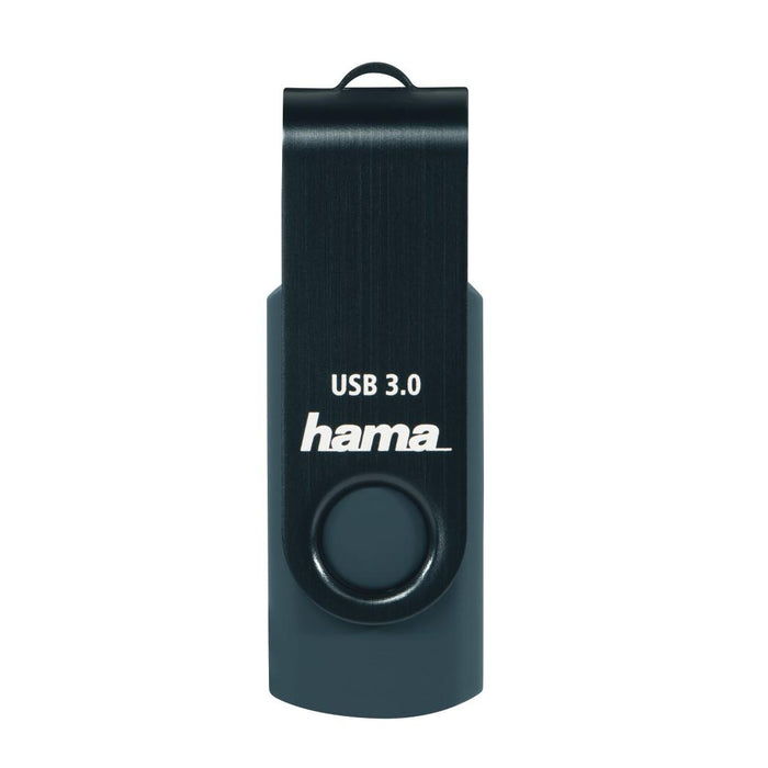 USB memory stick HAMA Rotate, 64GB, USB 3.0 70 MB/s, Petrol blue