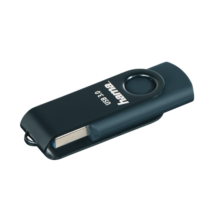 USB memory stick HAMA Rotate, 128GB, USB 3.0 90 MB/s, Petrol blue