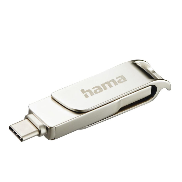 HAMA Flash memory "C-Rotate Pro", USB-C 3.1/3.0, 128GB, 100MB/s, 182491