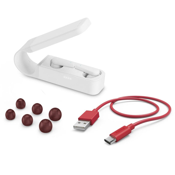 Bluetooth headphones Hama Spirit Pocket, True Wireless, White, 184104