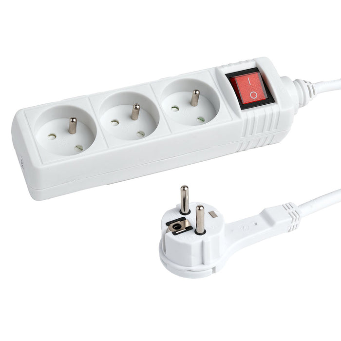 Hama Standard 3-socket power strip 1.5m - white