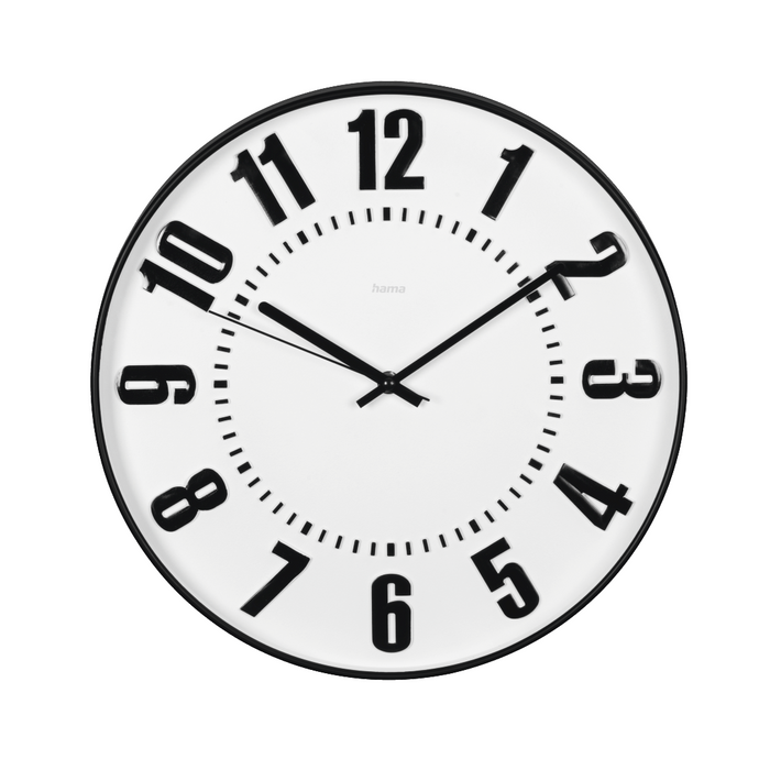 Black Digits Wall Clock, HAMA-185859