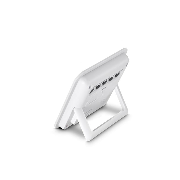 HAMA "Borneo" Digital Clock with Digital Thermometer/Hygrometer, White