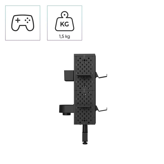 uRage Modular Peg Board Kit, Wall/Table Mount, Black