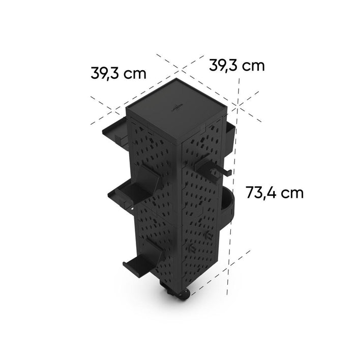 uRage Modular Peg Board Kit, Wall/Table Mount, Black