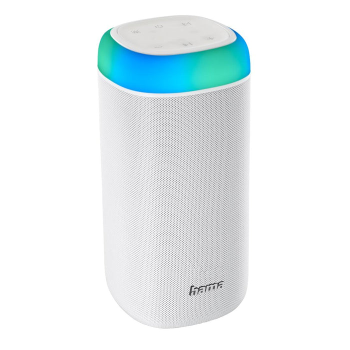 Bluetooth mobile speaker HAMA Shine 2.0, 30W, LED, Water protection, White, 188229