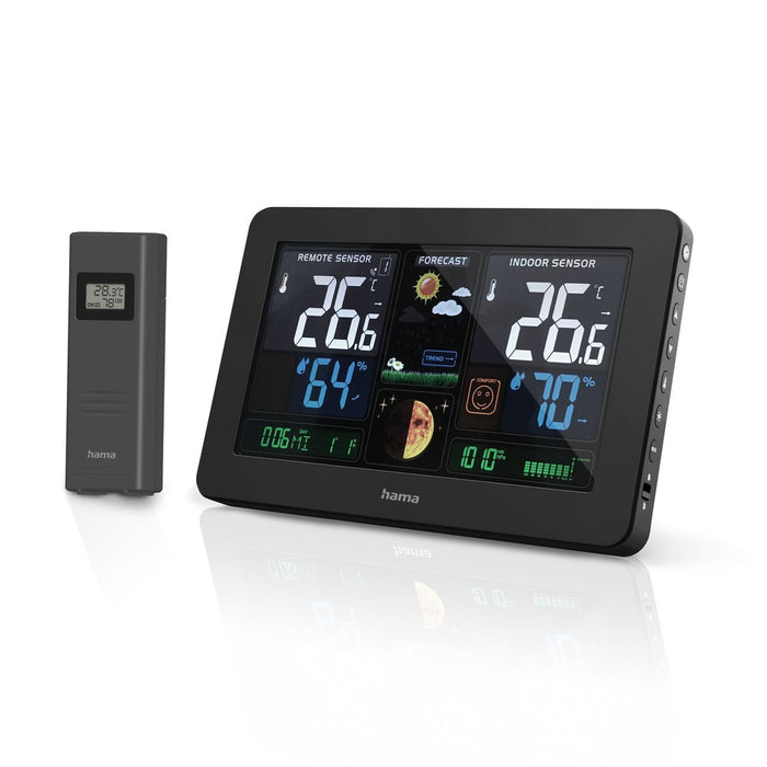 Hama Premium Weather Station with USB - Black