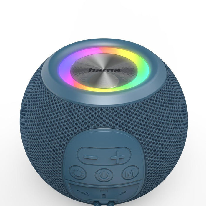 HAMA Bluetooth speaker "Ball Shape Speaker", 5 light modes, 5W, blue