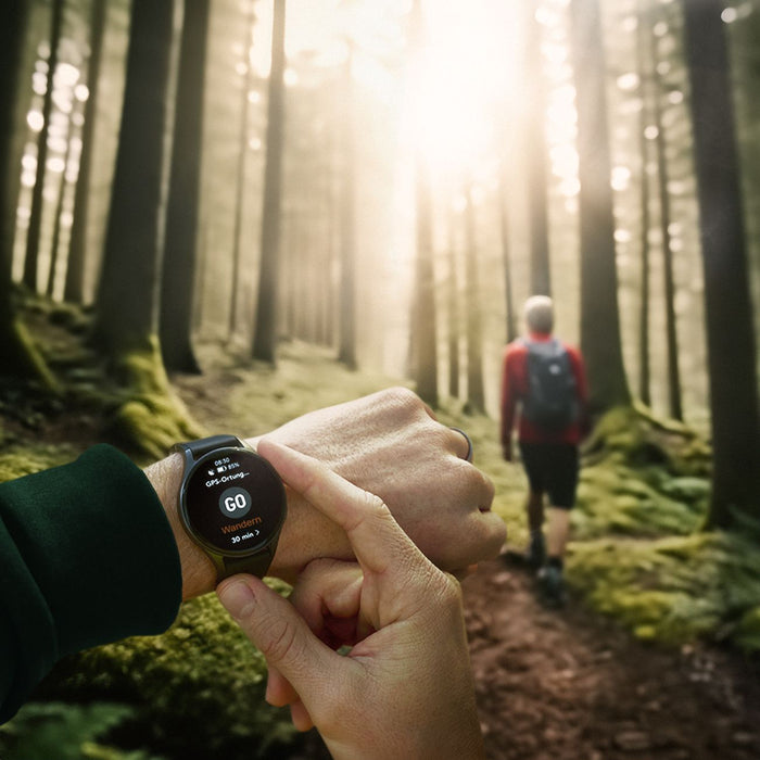 Hama 8900 GPS AMOLED Smartwatch 1.43" with Silicone Strap - Black