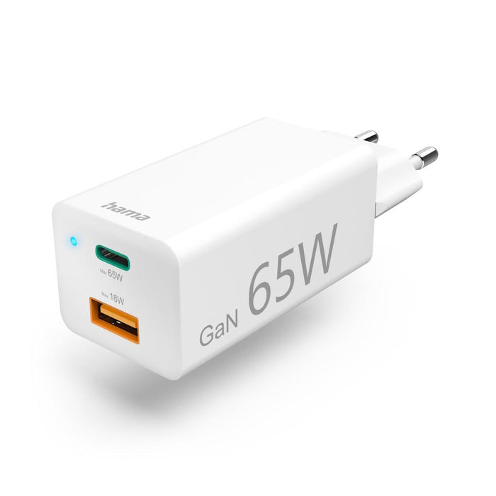 Universal laptop charger Hama USB-C, GaN, Power Del. (PD), 5-20V/65W