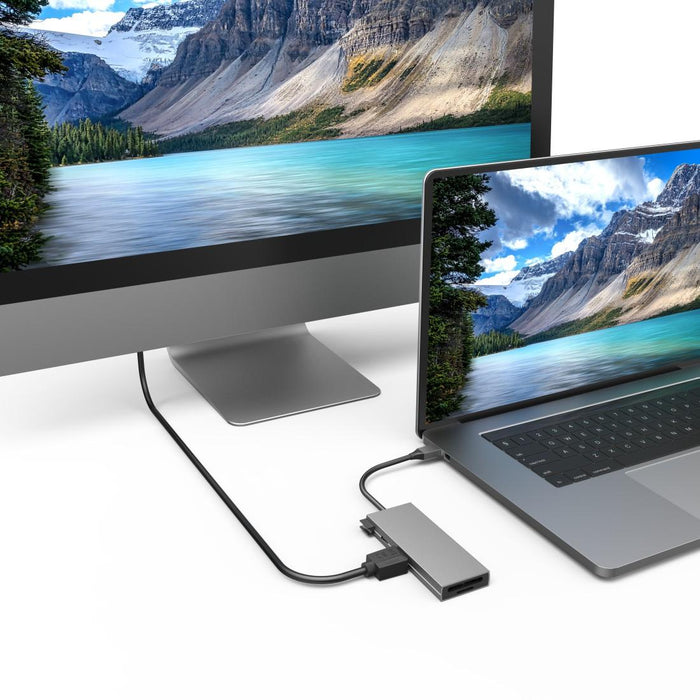 6-port hub USB-C, 2 x USB-A, USB-C, HDMI, SD, microSD