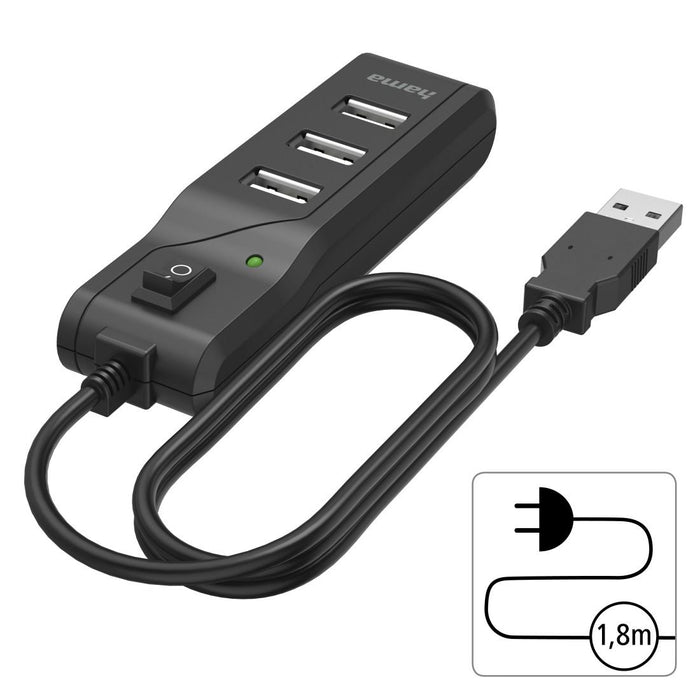 USB hub, 4 ports, HAMA-200118