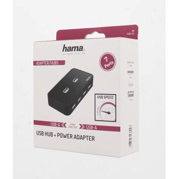 USB hub, 7-port, with power supply, HAMA-200123
