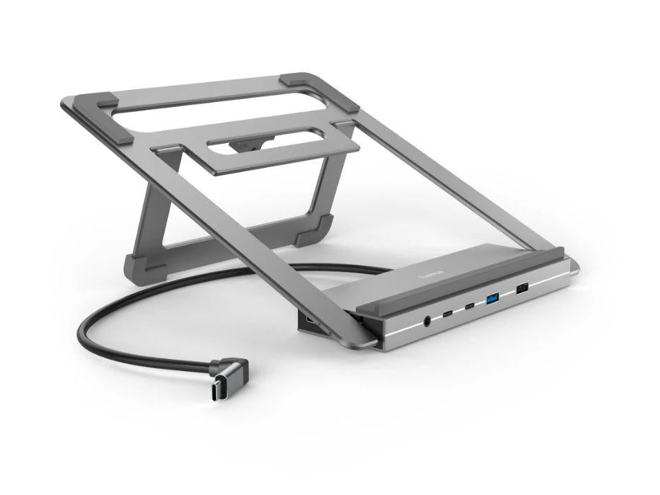 Hama "Connect2Office Stand" USB-C docking station, Laptop stand, 12 ports