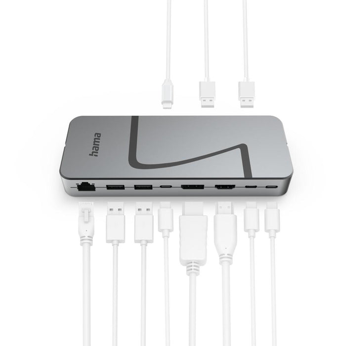 HAMA Docking station "Connect2Office Speed", USB4, USB-C, PD, 40 Gbit/s, 10 ports