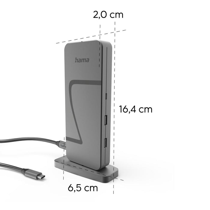 HAMA Docking station "Connect2Office Speed", USB4, USB-C, PD, 40 Gbit/s, 10 ports