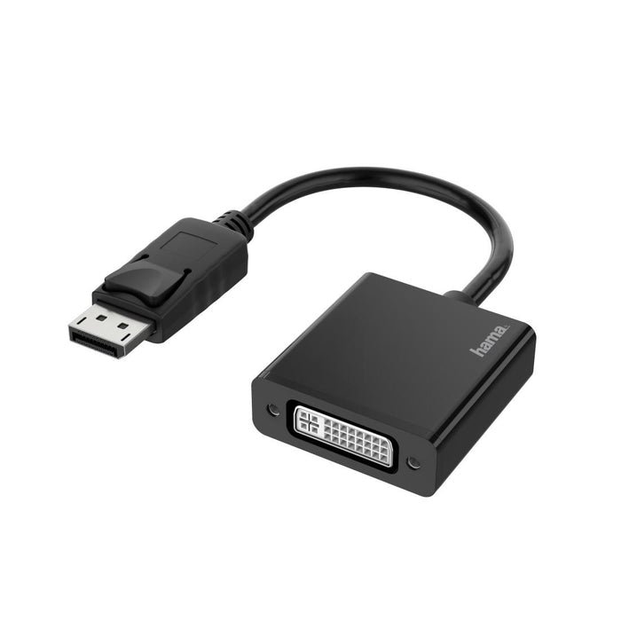 Adapter HAMA DisplayPort male - DVI female, Ultra-HD 4K, Essential, Black