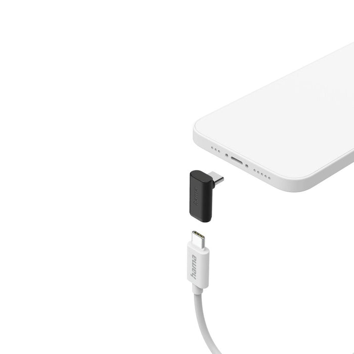 HAMA Adapter 90°C USB-C, USB 3.2 Gen2, 10 Gbit/s, 5 A, 240 W, set of 2