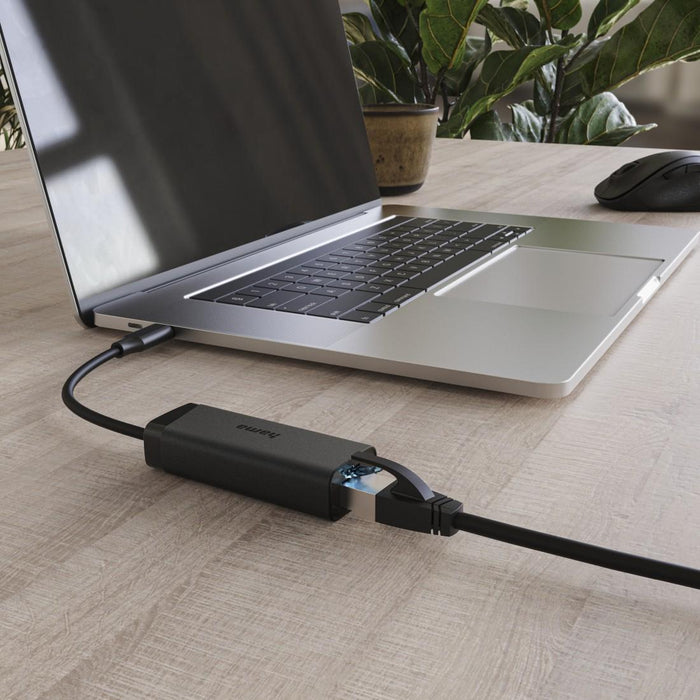 HAMA Network adapter, USB-C, 2.5 Gigabit Ethernet, Black