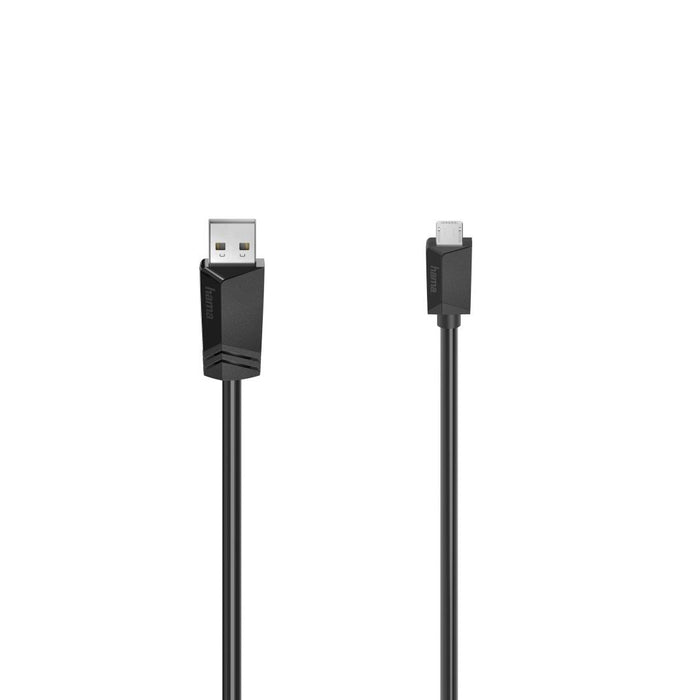 Cable HAMA USB 2.0- micro USB, Gold-plated connectors, 0.75 m., 480 Mbit / sec, Black