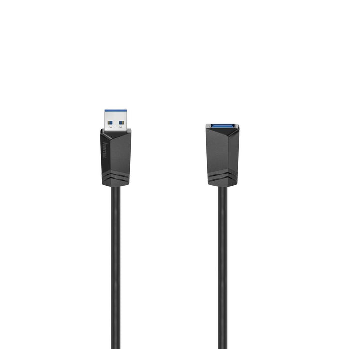 Extension cable HAMA, USB 3.0 A male - USB-A female, 1.5 m, Shielded, Black