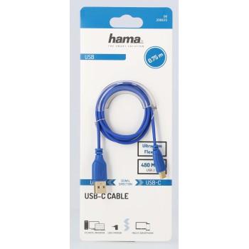 CABLE HAMA USB-A TO USB-C 0.75 m 200635