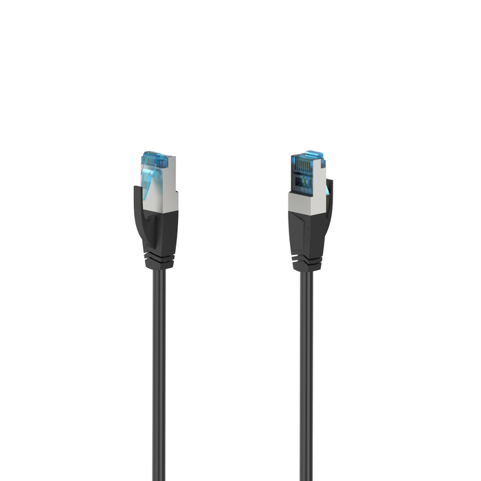 Network patch cable HAMA S/FTP, CAT 6a, RJ-45 - RJ-45, 10Gbit/s, 1.5 m, Black