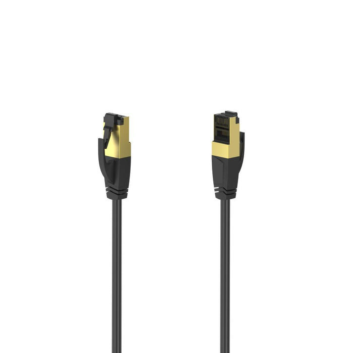 Network patch cable HAMA S/FTP, CAT 8, RJ-45 - RJ-45, 40Gbit/s, 1.50 m, Halogen-free, Black