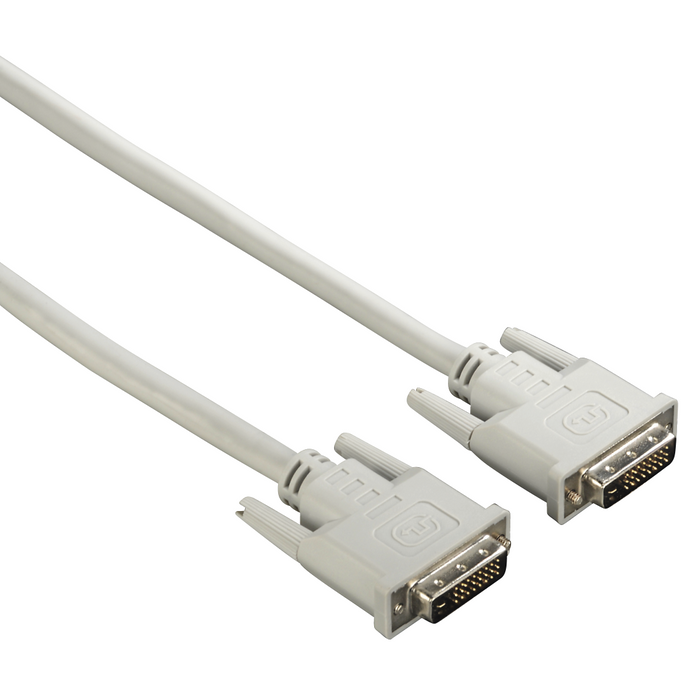 Cable HAMA 200931, DVI male - DVI male, 1.5 m, Grey