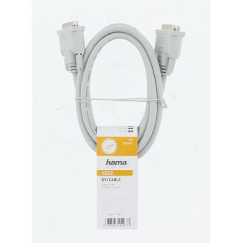 Cable HAMA 200931, DVI male - DVI male, 1.5 m, Grey