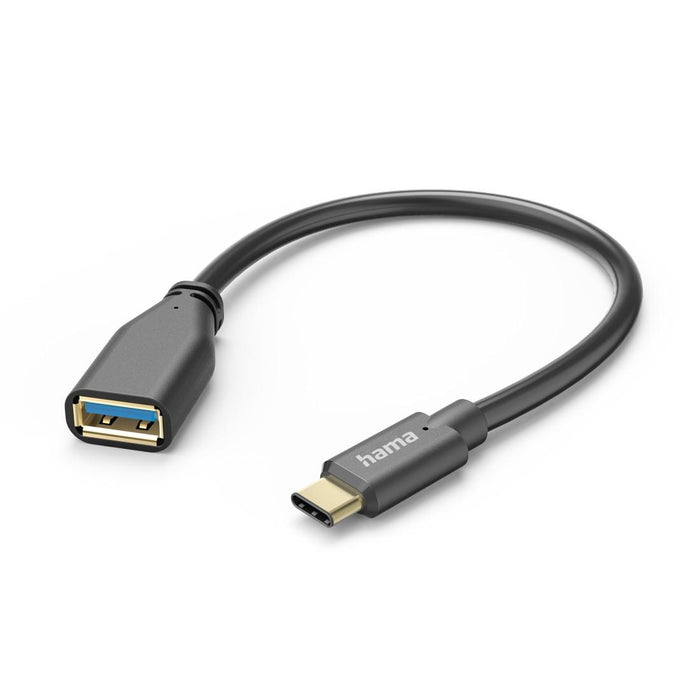 HAMA Adapter OTG USB-C male - USB-A female, 0.15m, black