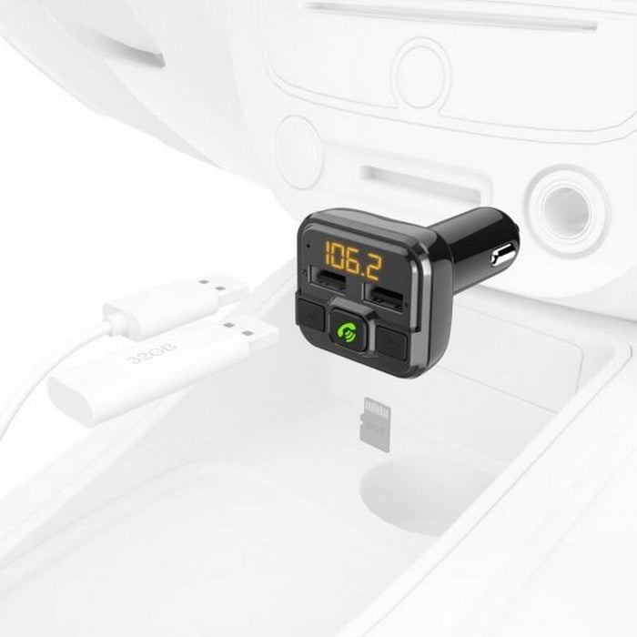 FM Transmitter HAMA, 2 x USB, SD slot, Bluetooth, Hands-Free, Grey, 201631