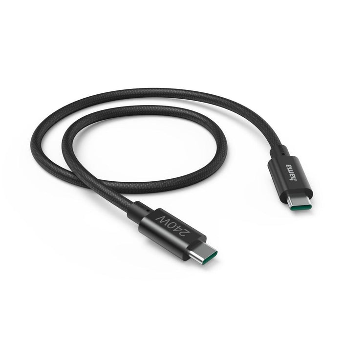 Hama charging cable, USB-C - USB-C, 240 W, USB 3.2 Gen1, 201702