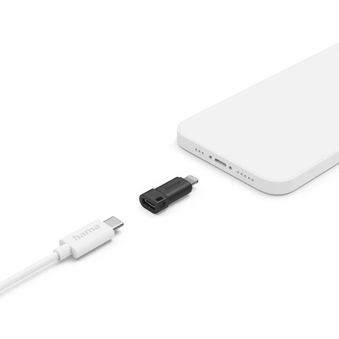 HAMA USB-C adapter to Apple Lightning Plug, black