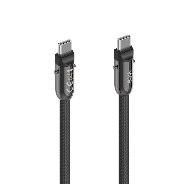 Hama Charging cable, USB-C, 2 in 1 with phone connection, 1.2 m, black